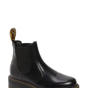 Dr. Martens 2976 Quad Platform Chelsea Boot (Women) in Black